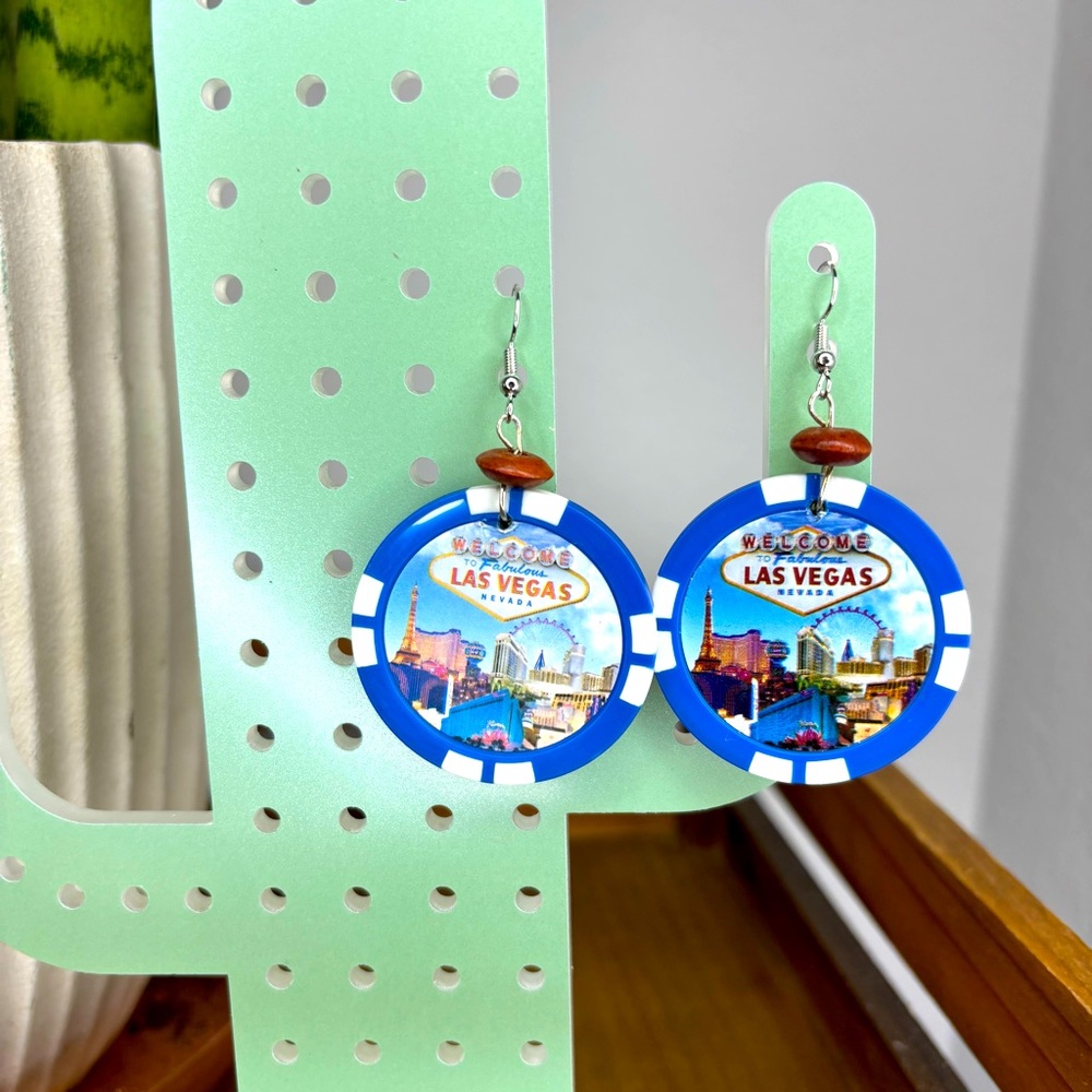Poker Chip Earrings